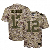 Youth Nike Packers 12 Aaron Rodgers Camo Salute To Service Limited Jersey Dyin